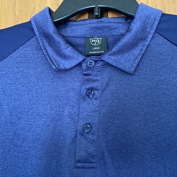 Wilson Staff Men's Dark Blue Polo / Golf Shirt Size Large NWOT - Picture 3 of 10